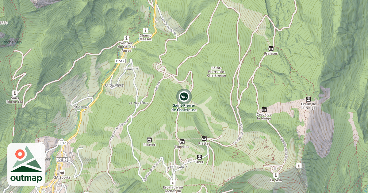 Map of Saint-Pierre-de-Chartreuse