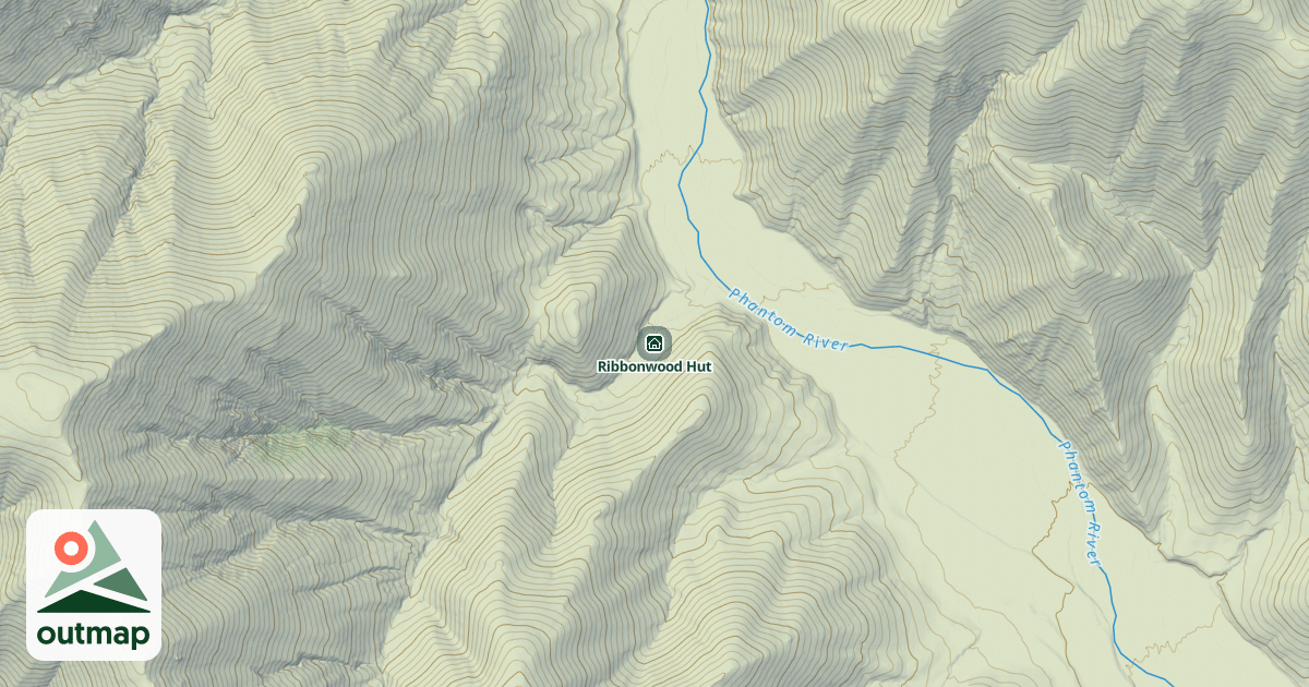 Map of Ribbonwood Hut