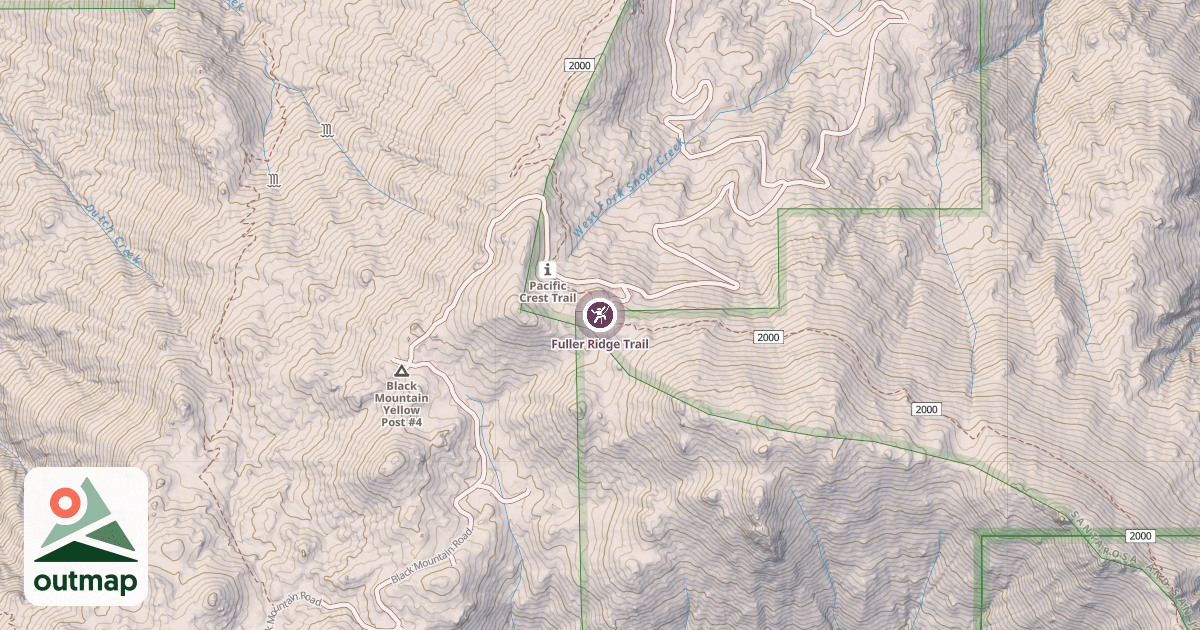Map of Fuller Ridge Trail