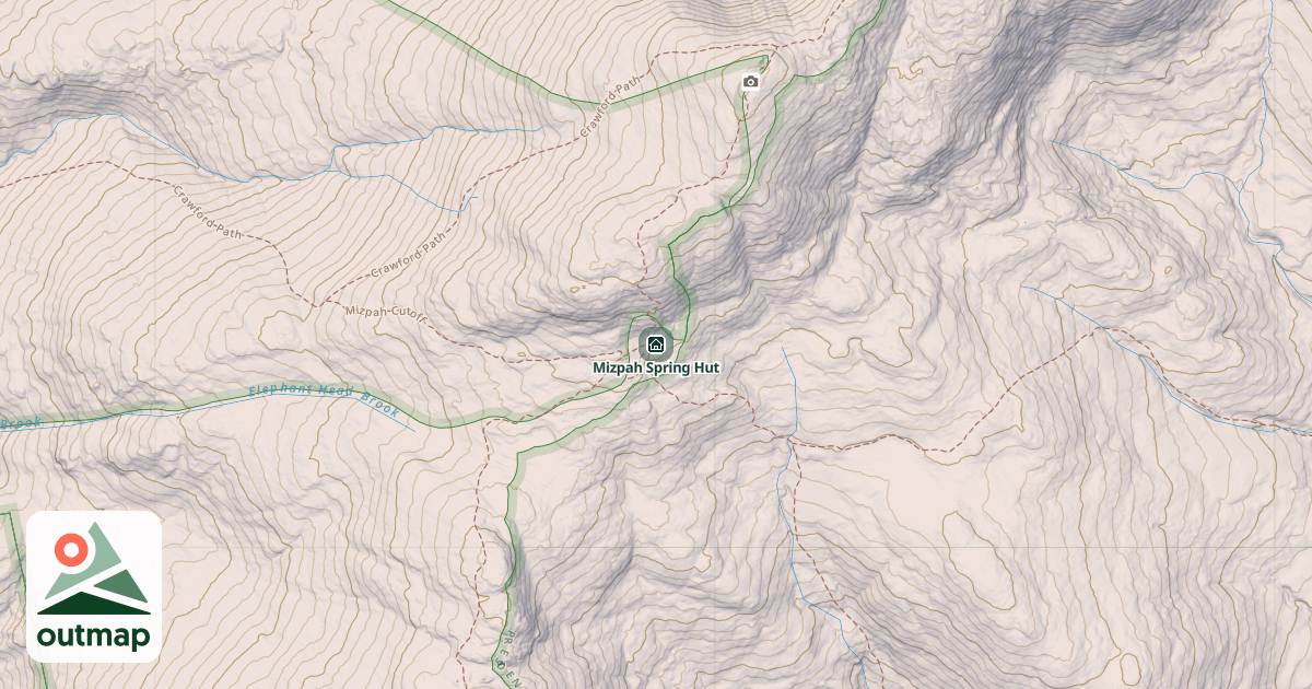 Map of Mizpah Spring Hut