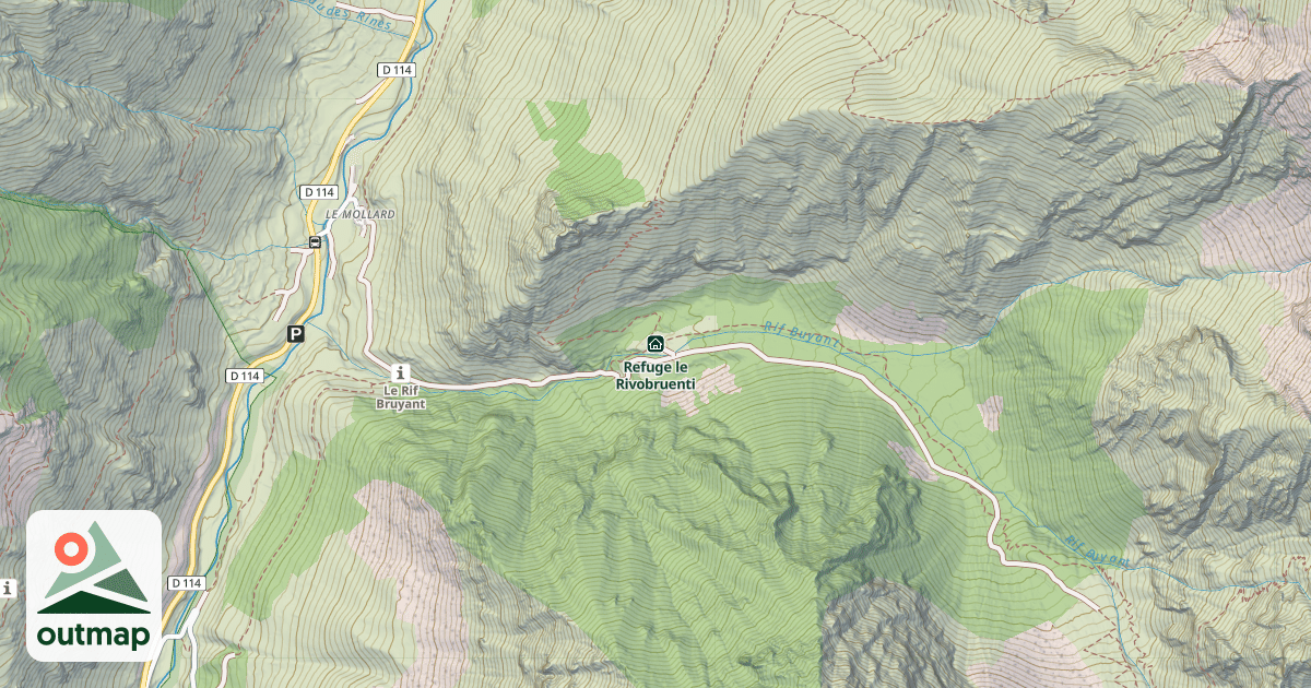 Map of Refuge le Rivobruenti