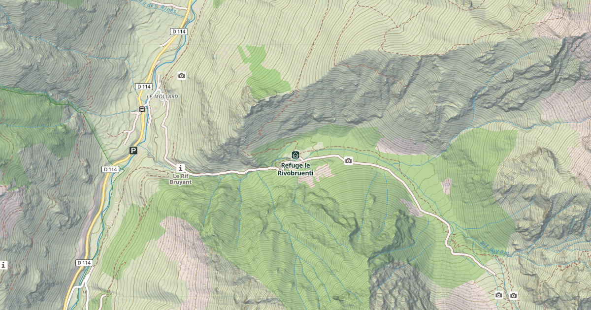 Map preview of Refuge le Rivobruenti
