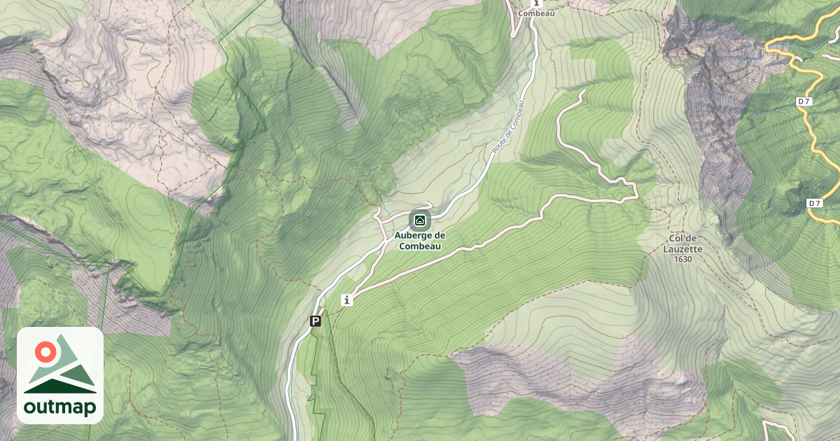 Map of Auberge de Combeau