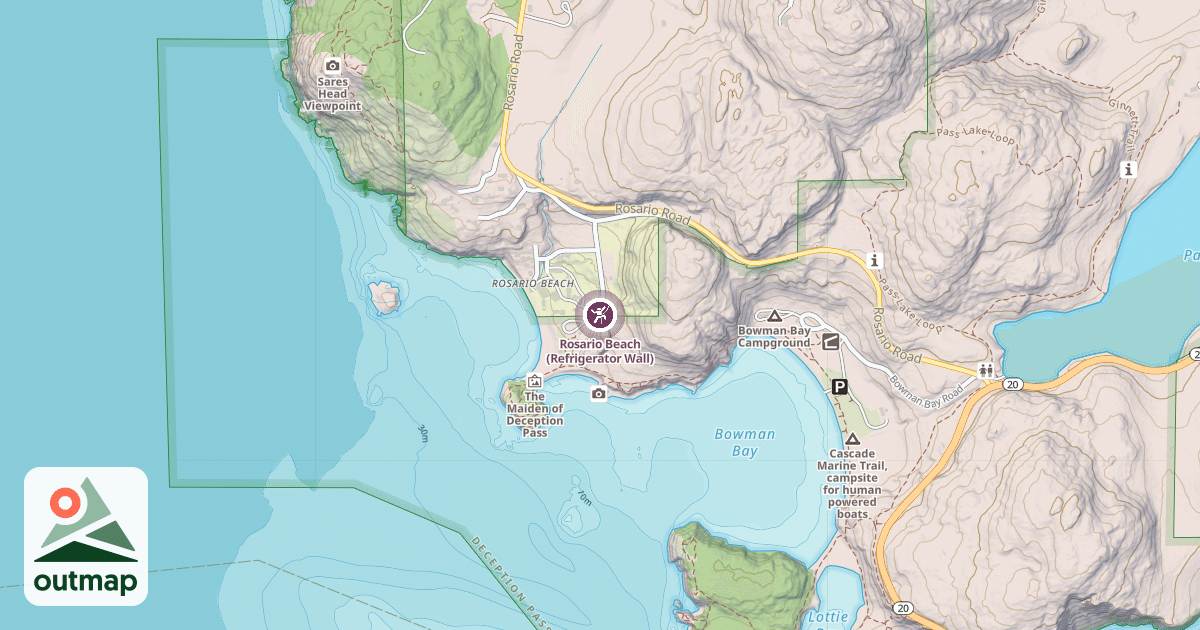 Map of Rosario Beach (Refrigerator Wall)