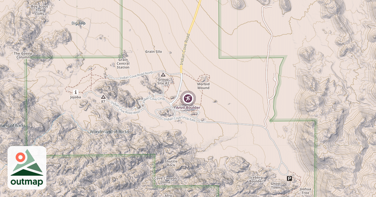 Map of Anvil Boulder