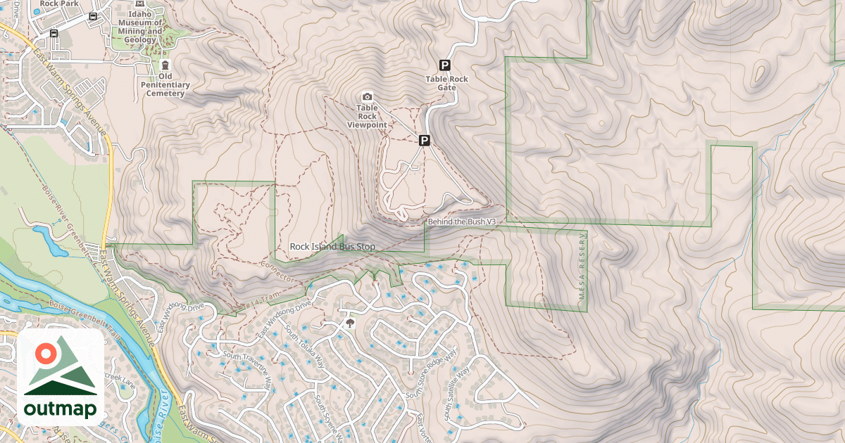 Map of Behind the Bush
