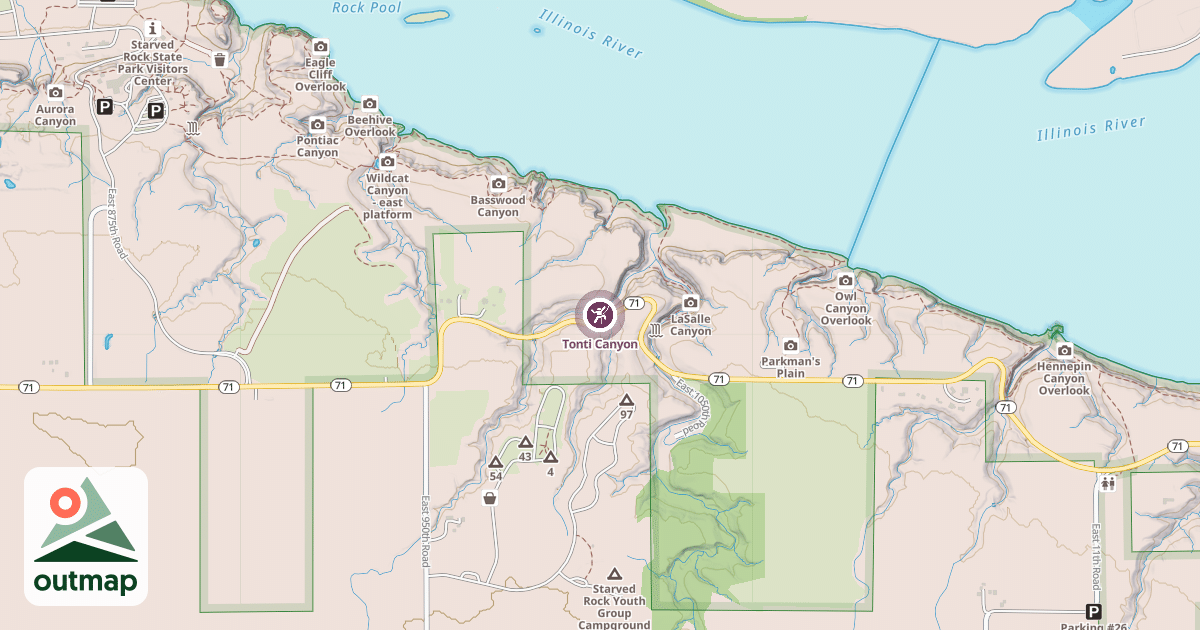 Map of Tonti Canyon