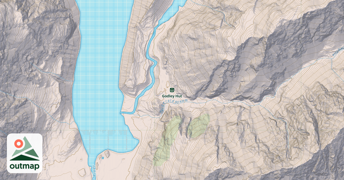 Map of Godley Hut