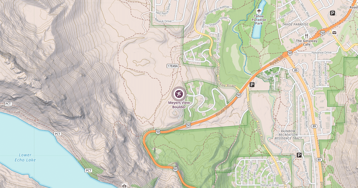 Map preview of Meyers View Boulder