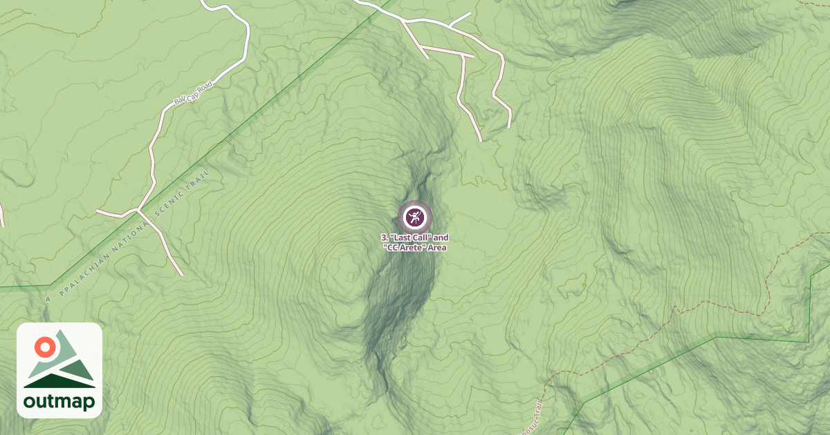 Map of 3. "Last Call" and "CC Arete" Area