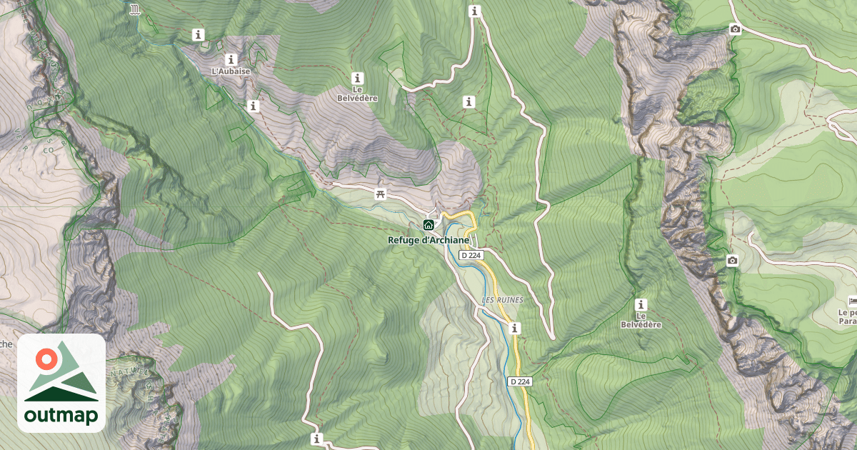 Map of Refuge d’Archiane