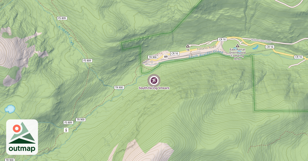 Map of South-facing Smears