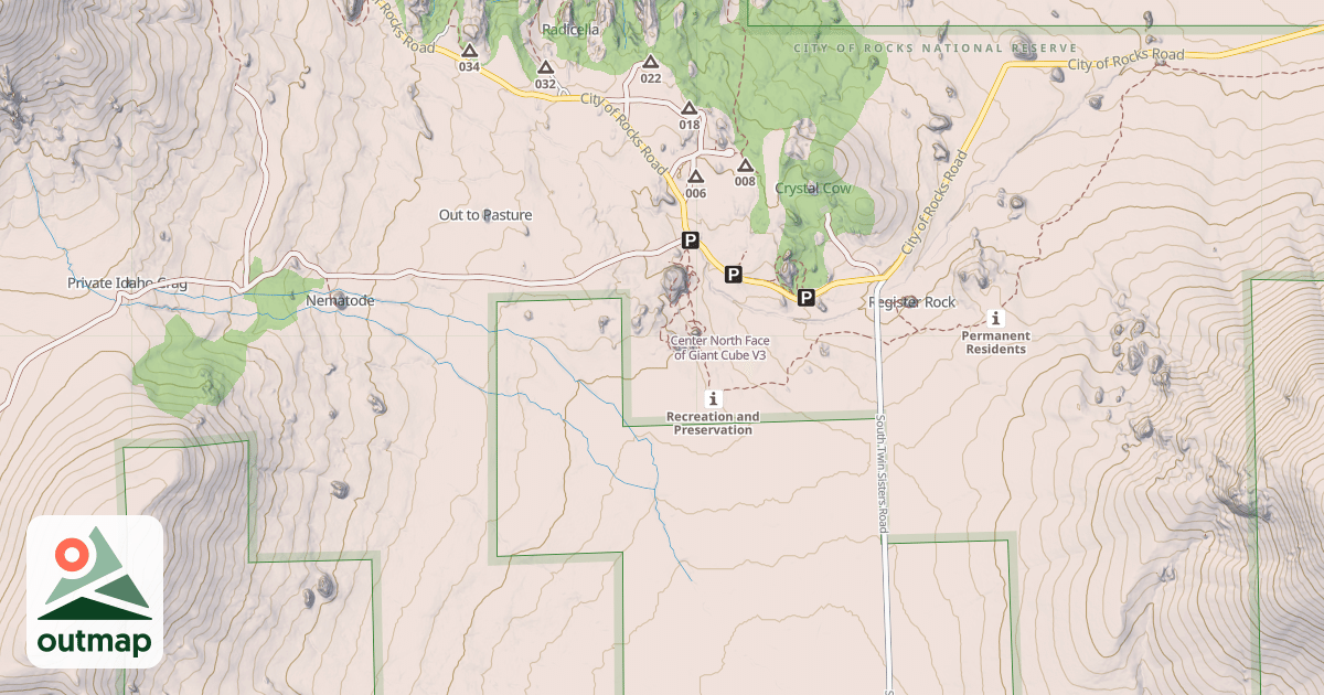 Map of Center North Face of Giant Cube