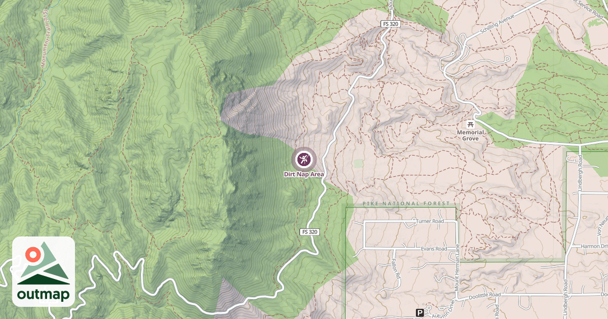 Map of Dirt Nap Area