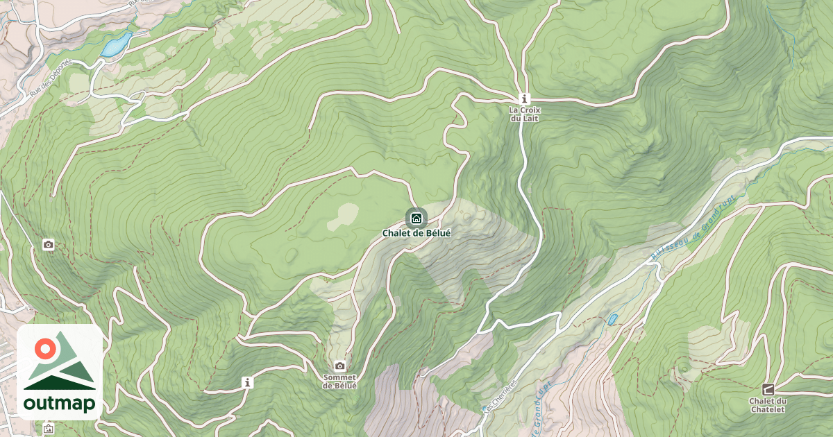 Map of Chalet de Bélué