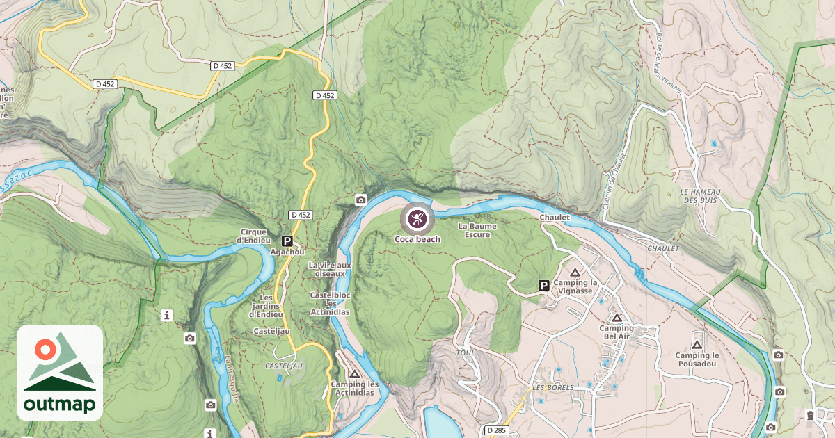 Map of Coca beach