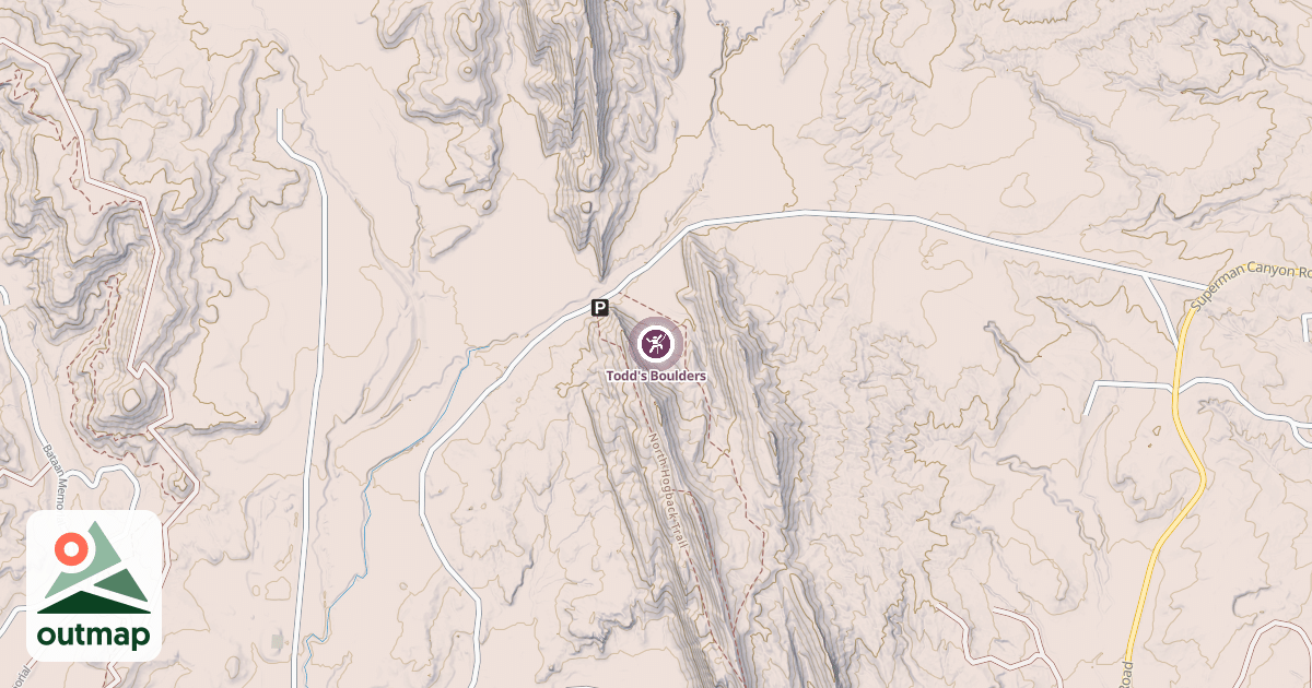 Map of Todd's Boulders