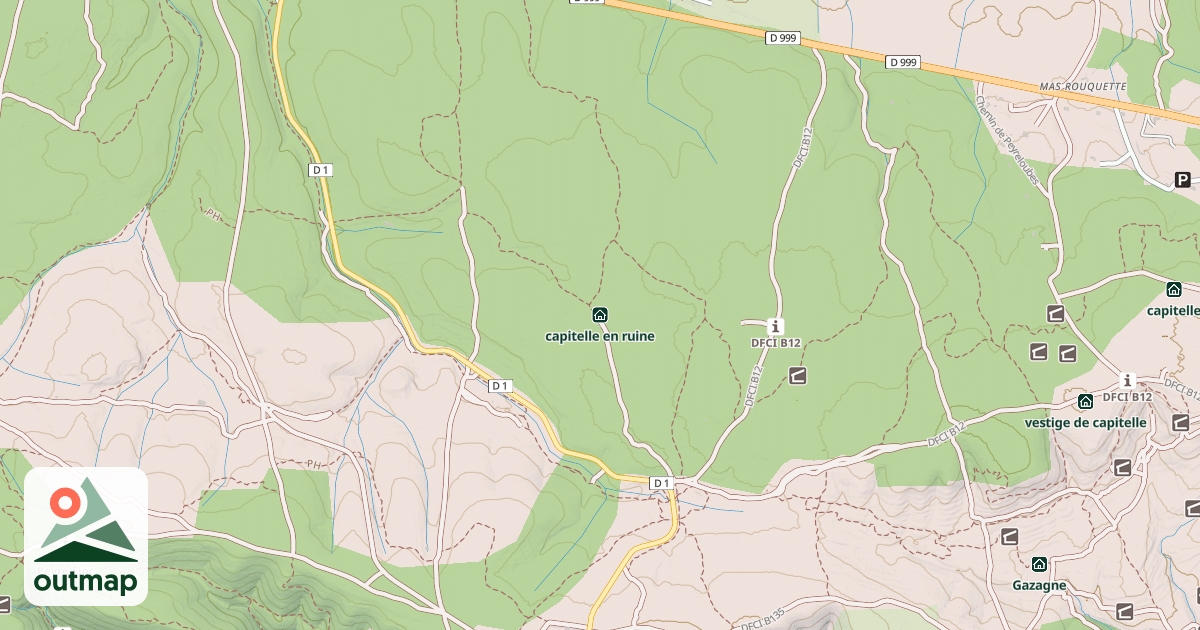 Map of capitelle en ruine