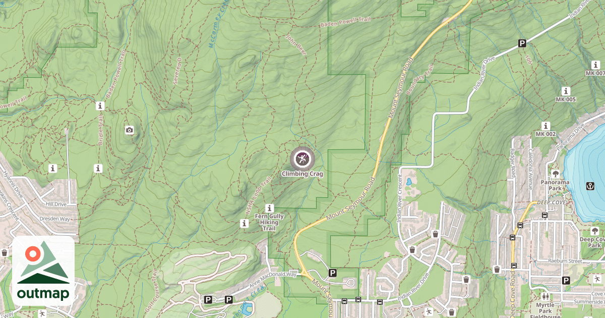 Map of Climbing Crag