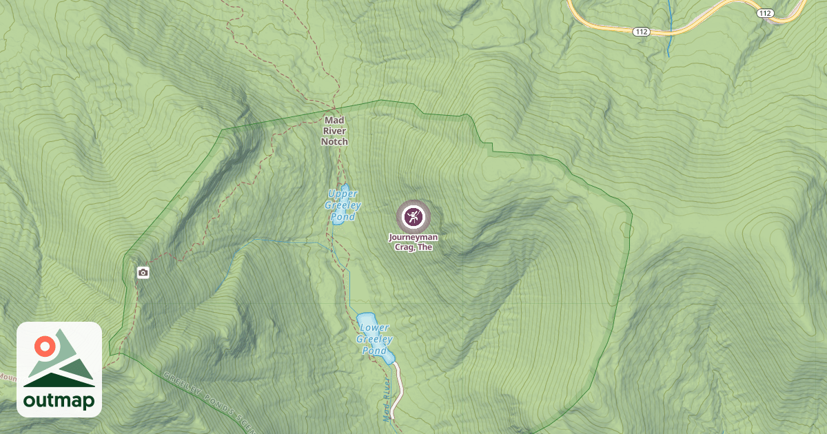 Map of Journeyman Crag, The