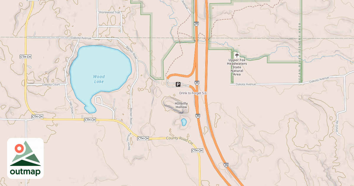Map of Drink to Forget in Marquette