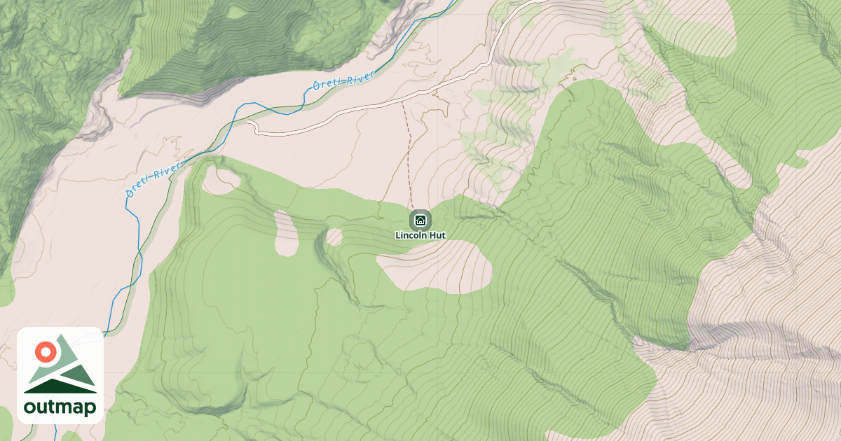 Map of Lincoln Hut