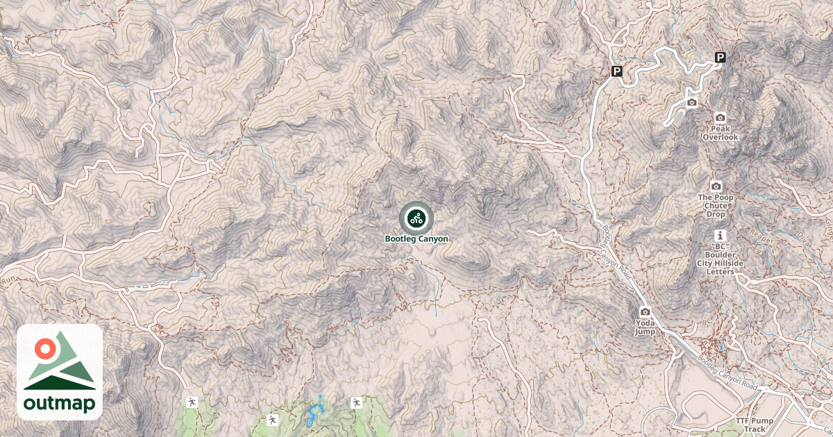 Map of Bootleg Canyon