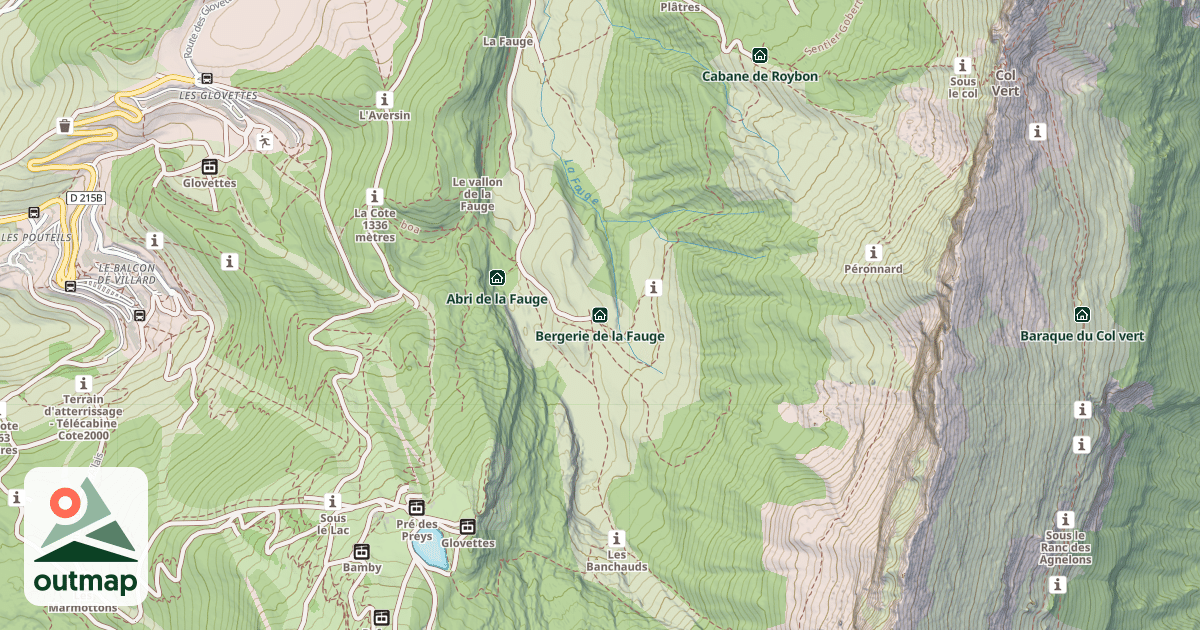 Map of Bergerie de la Fauge