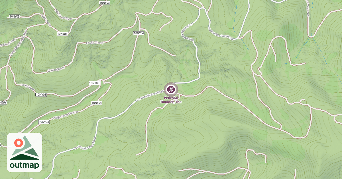 Map of Pedestal Boulder, The