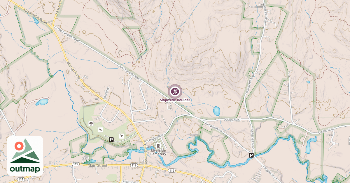 Map of Slopeside Boulder