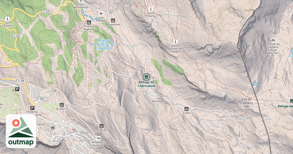 Map of Refuge de l'Abricotine