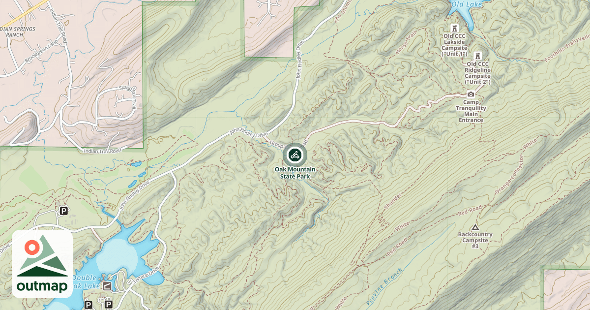 Map of Oak Mountain State Park