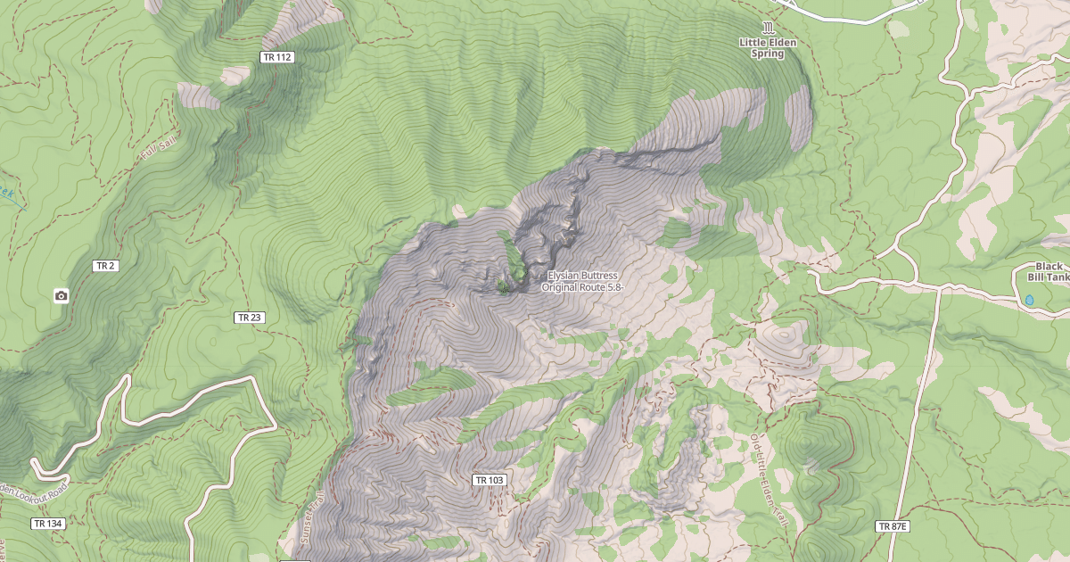 Map preview of Elysian Buttress Original Route