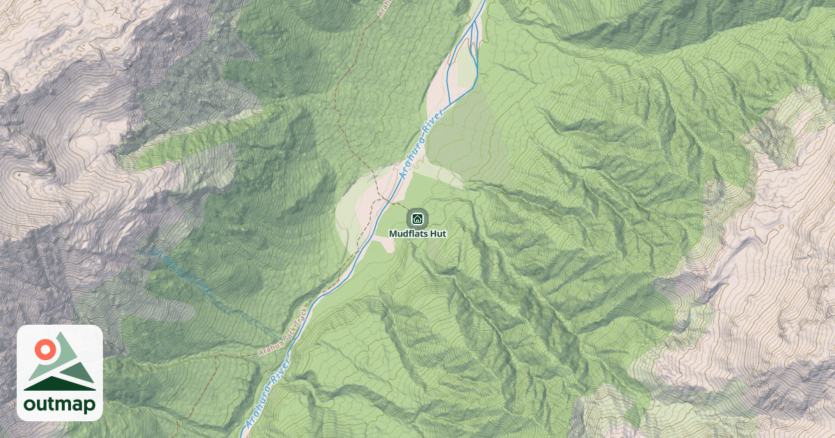 Map of Mudflats Hut
