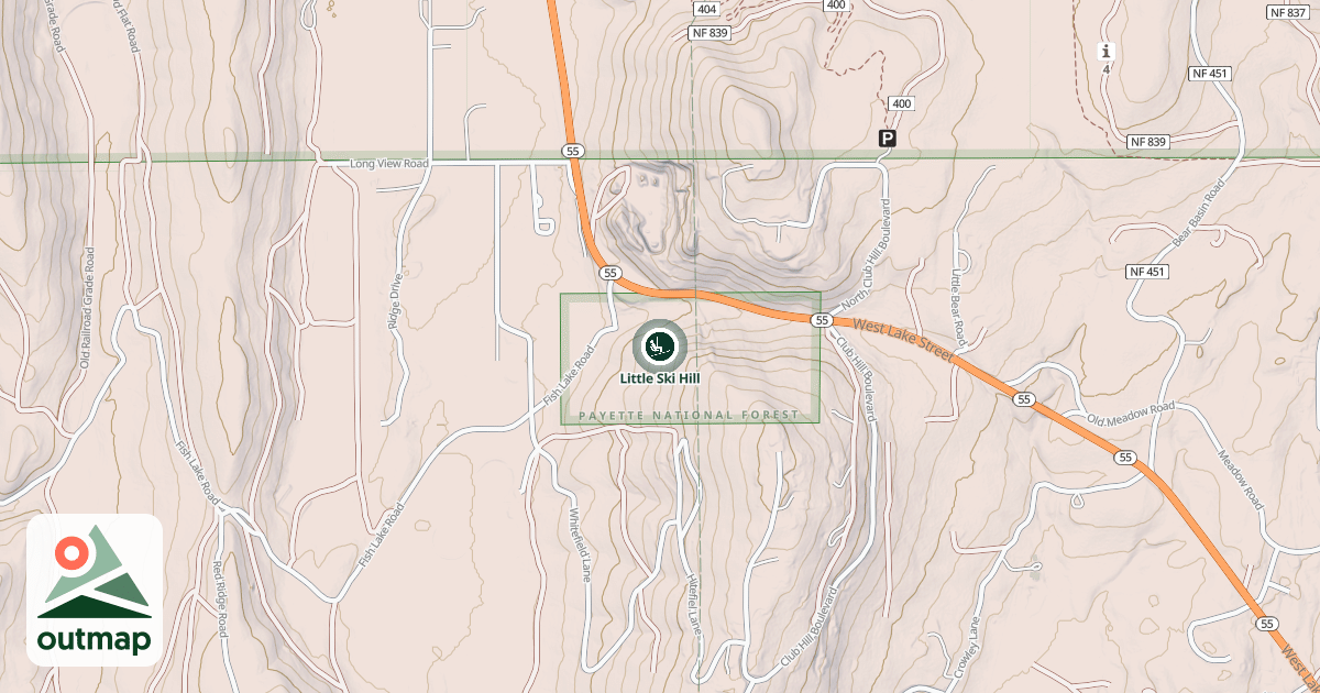 Map of Little Ski Hill