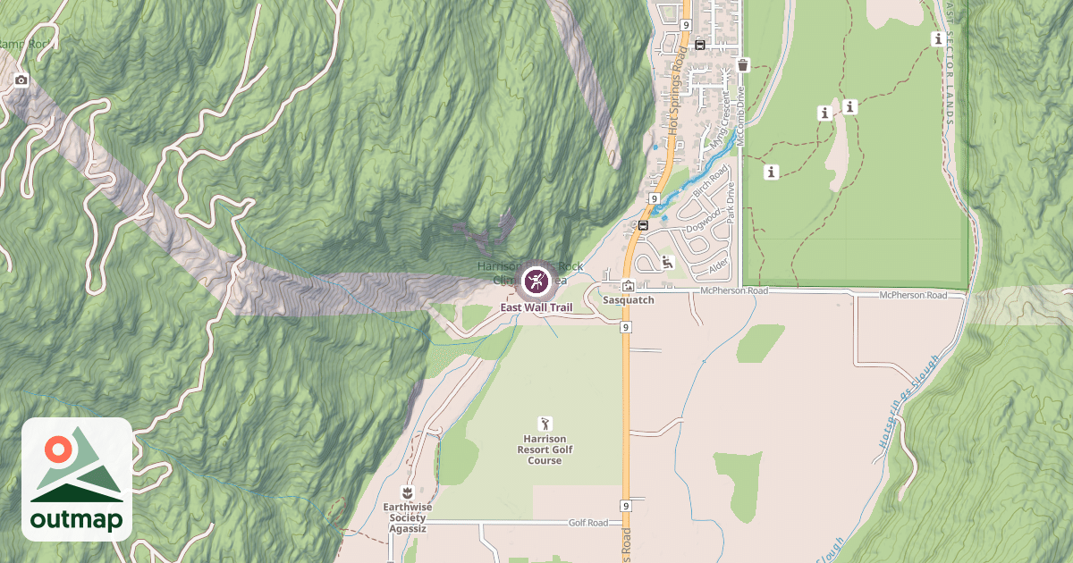 Map of East Wall Trail