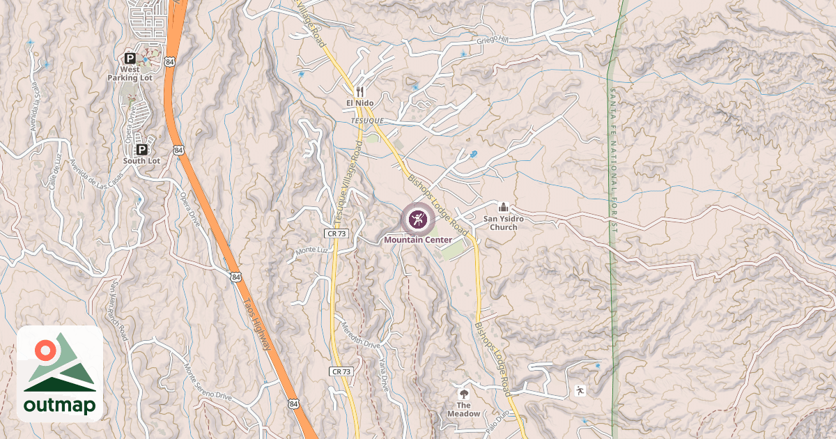 Map of Mountain Center
