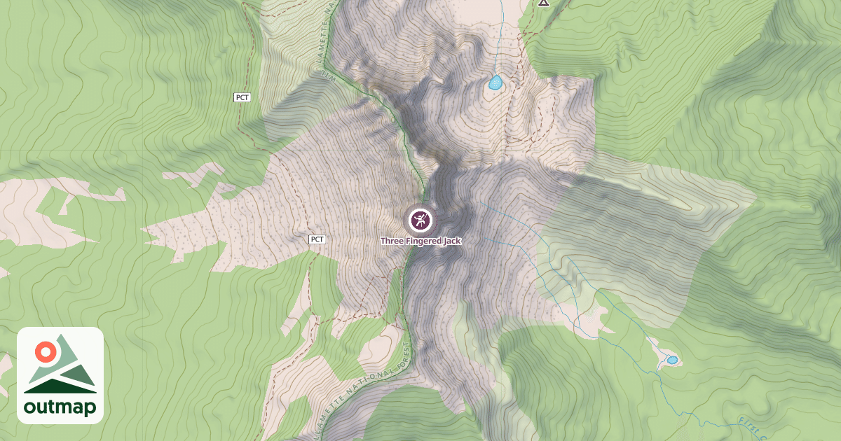 Map of Three Fingered Jack