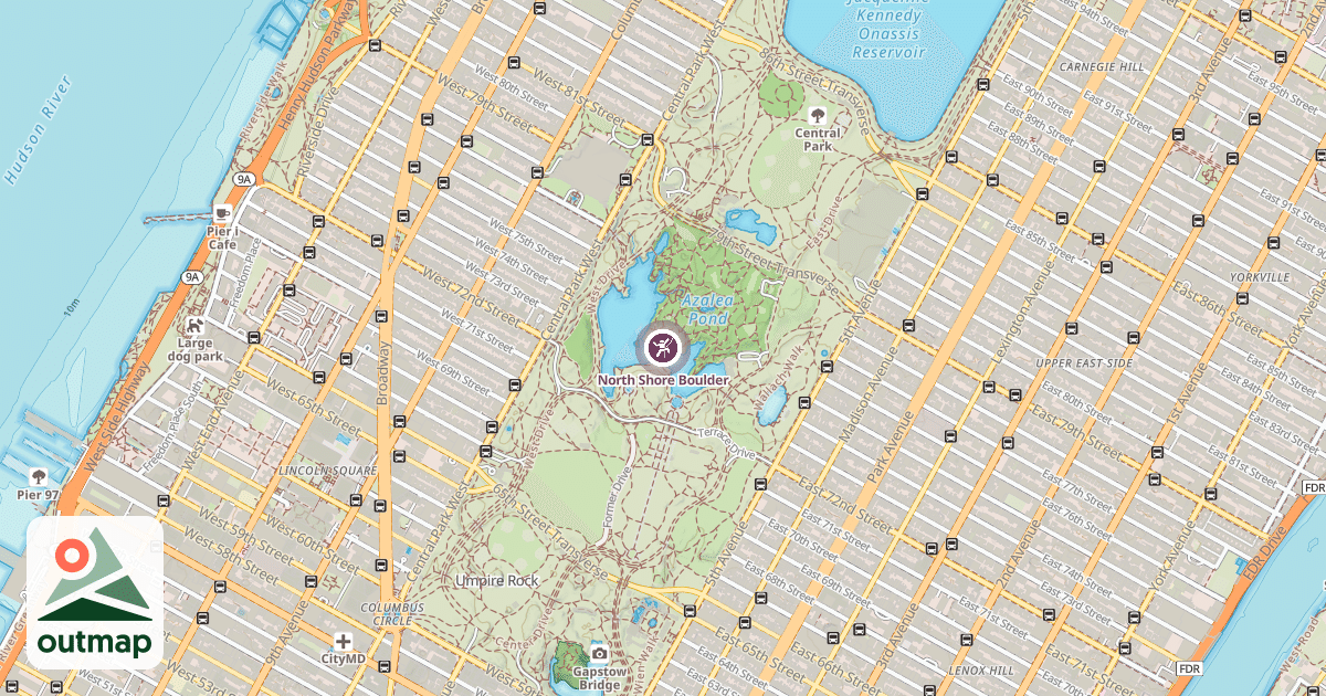 Map of North Shore Boulder