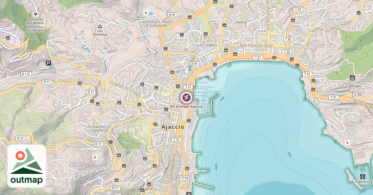 Map of Kit Grimpe Aiacciu