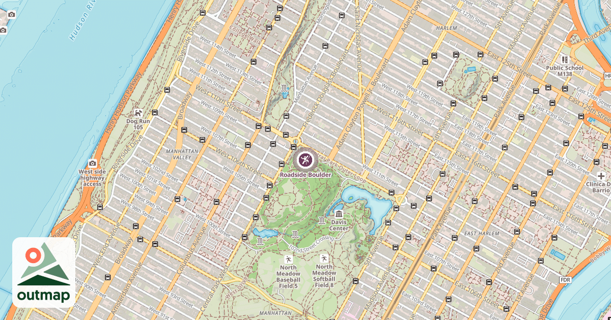 Map of Roadside Boulder