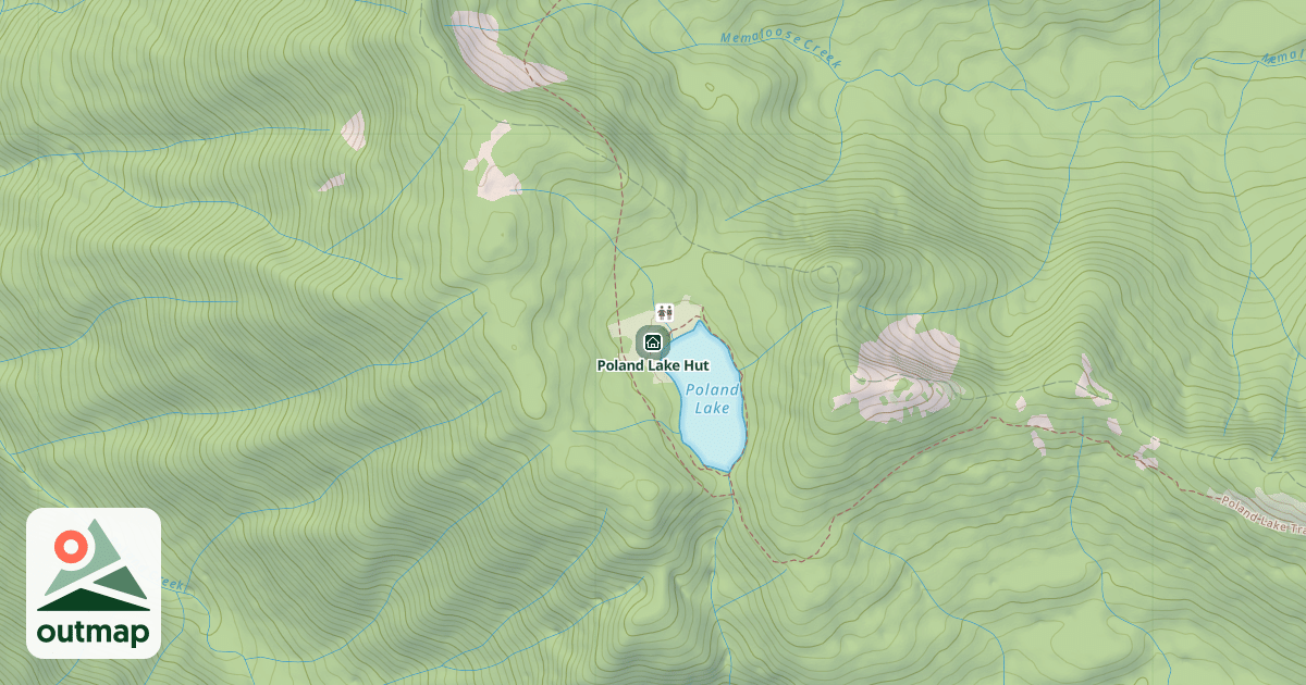 Map of Poland Lake Hut