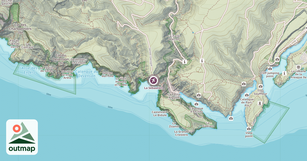 Map of La Sébastien