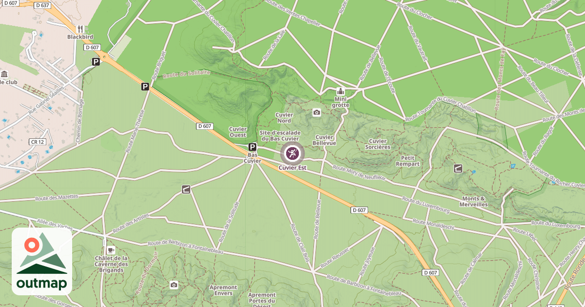 Map of Cuvier Est