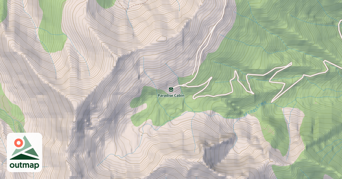 Map of Paradise Cabin
