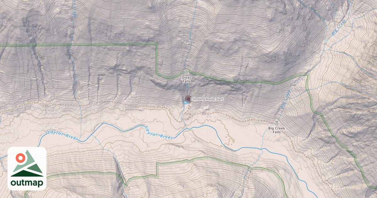 Map of Climbing Route Start