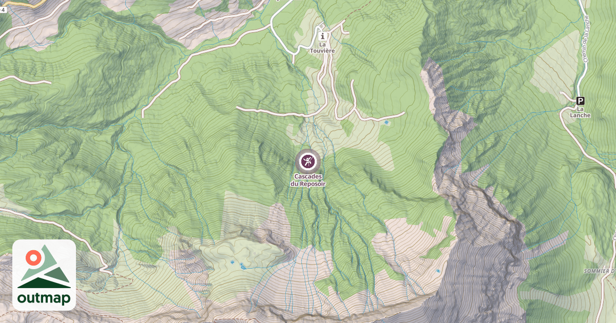 Map of Cascades du Reposoir