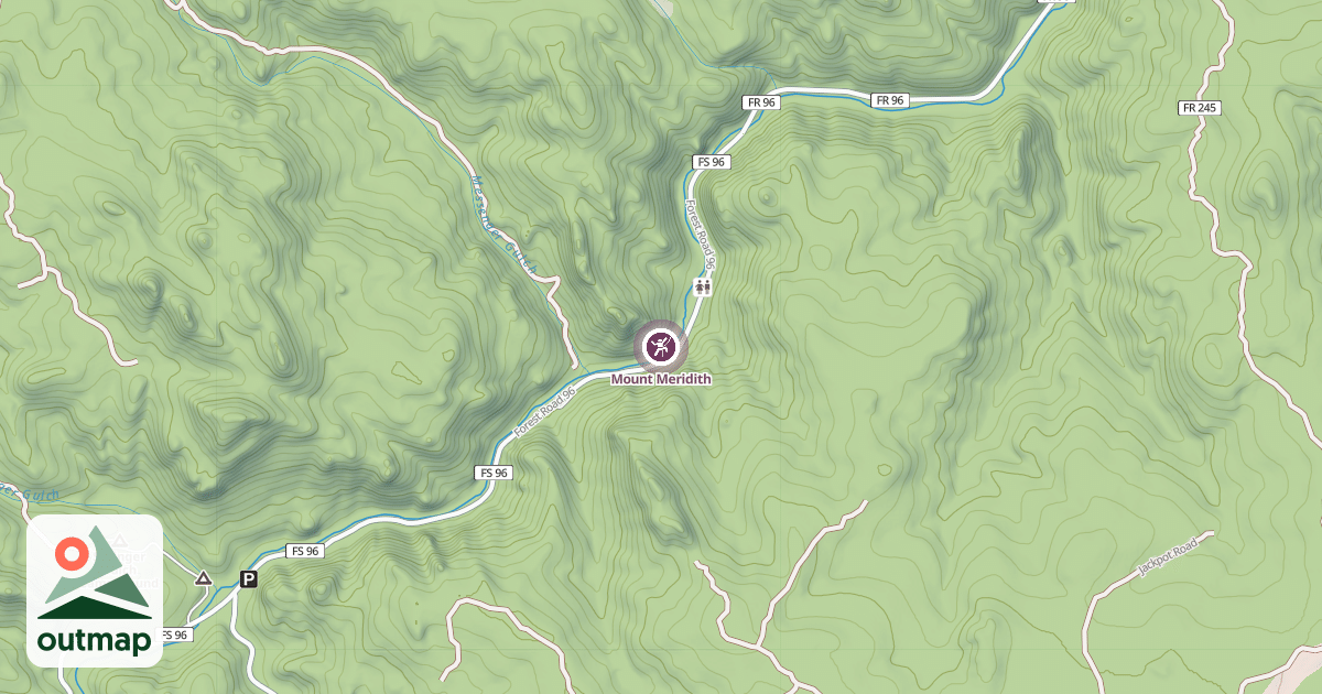 Map of Mount Meridith