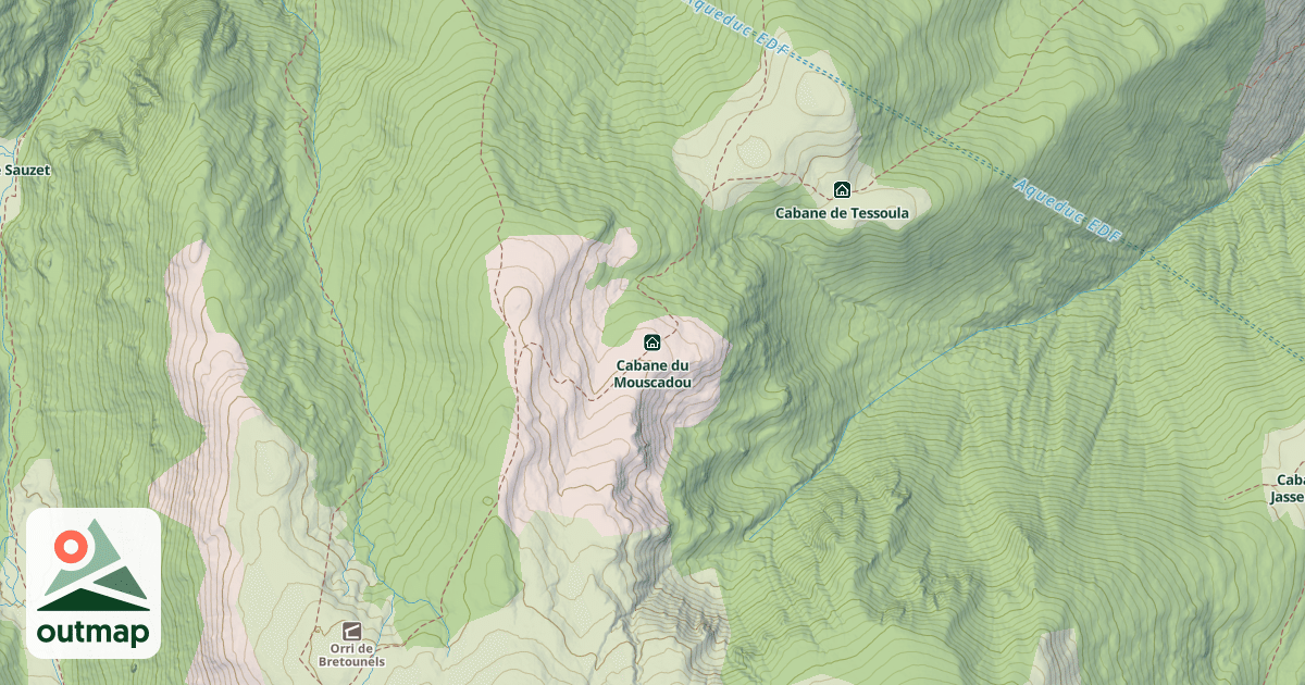 Map of Cabane du Mouscadou