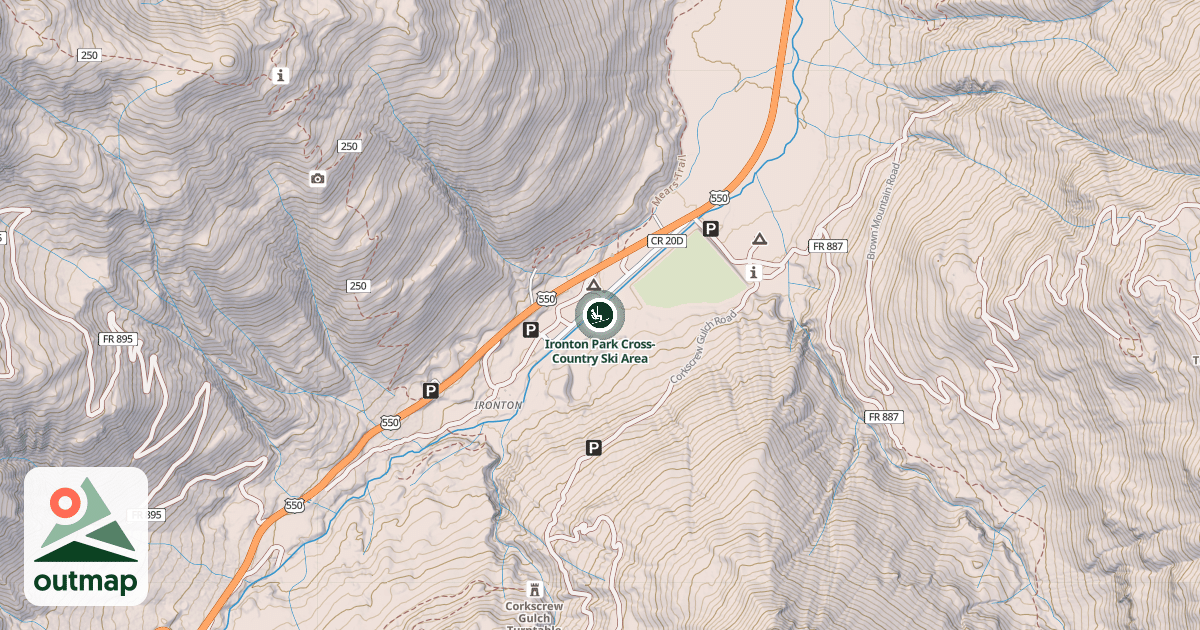 Map of Ironton Park Cross-Country Ski Area